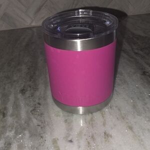 Yeti Rambler Lowball - Bright Pink Stainless Steel Cup